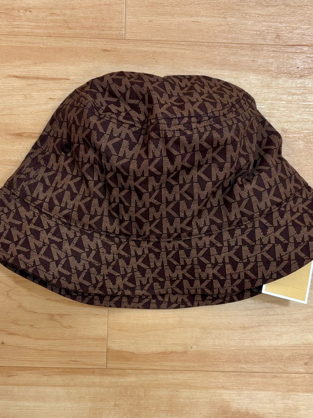 Michael Kors Dark Brown MK Signature Bucket Hat